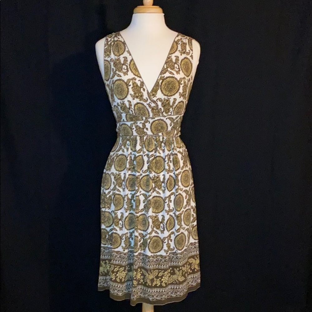 Sophie Max V-neck Elastic Empire Waist Sundress